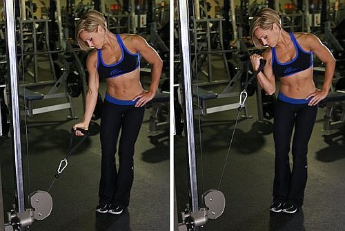 Man-Standing-One-Arm-Cable-Bicep-Curl-Woman